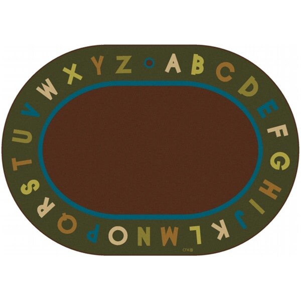 Carpets For Kids Alphabet Circletime - Nature 6 ft. x 9 ft. Oval Carpet CA61922 - main